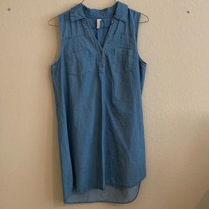 Red Camel Denim Dress